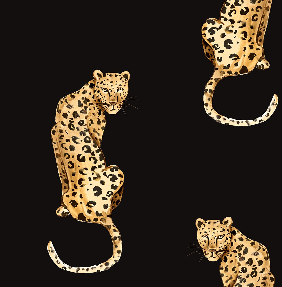 Leopard King Peel & Stick Wallpaper - Black - 20.5 x 216 in.