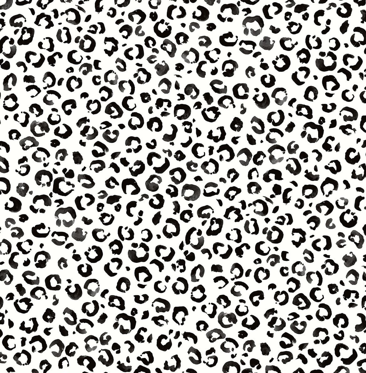 20.5 in. x 18 ft. Classic Leopard Peel & Stick Wallpaper, Black & White