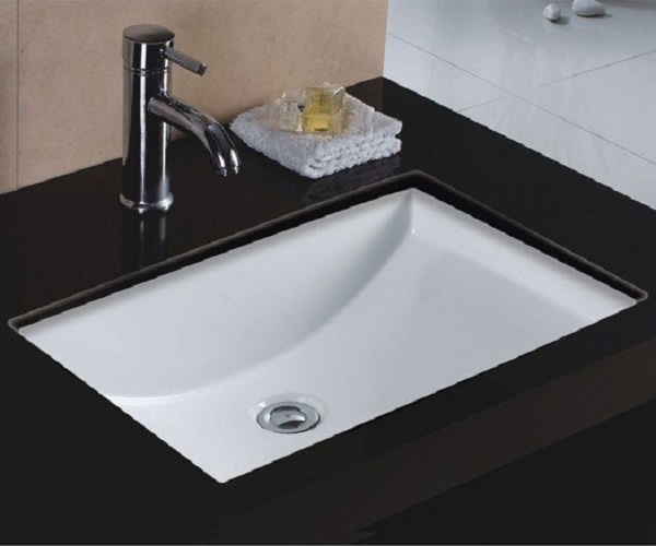 RTU2216-6W 15.5 x 7.75 x 21.5 in. Rhythm Rectangle Undermount Single Bowl Bathroom Sink, White