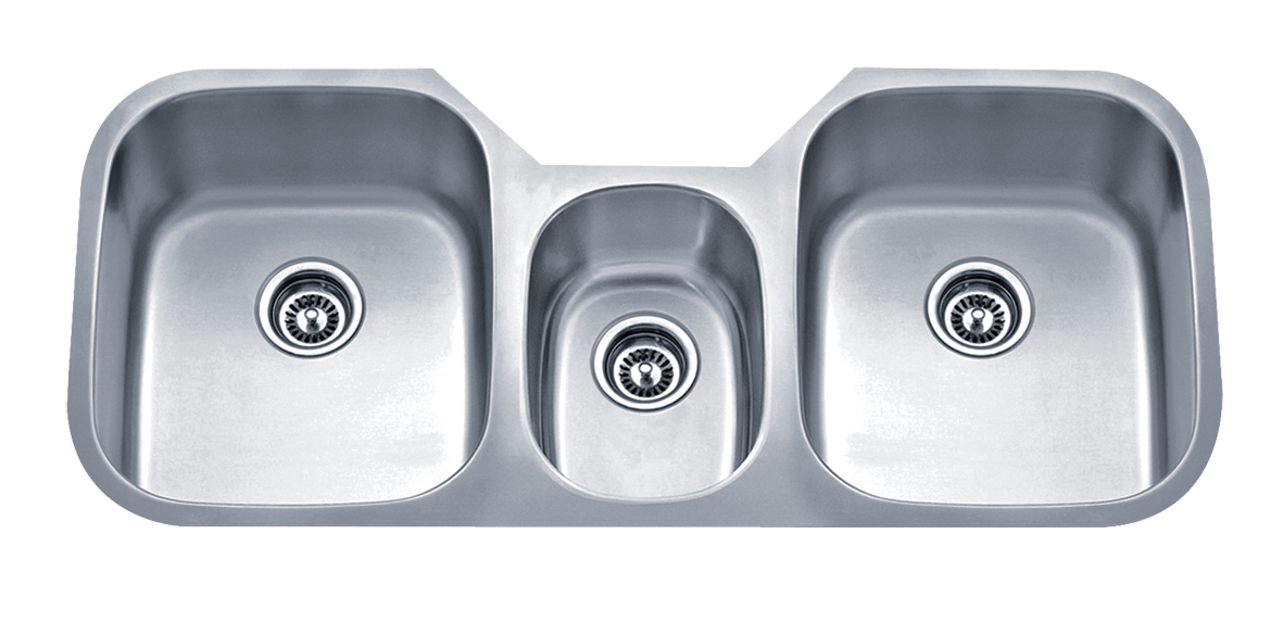 46 in. 18 Gauge Undermount Triple Bowl Stainless Steel Kitchen Sink
