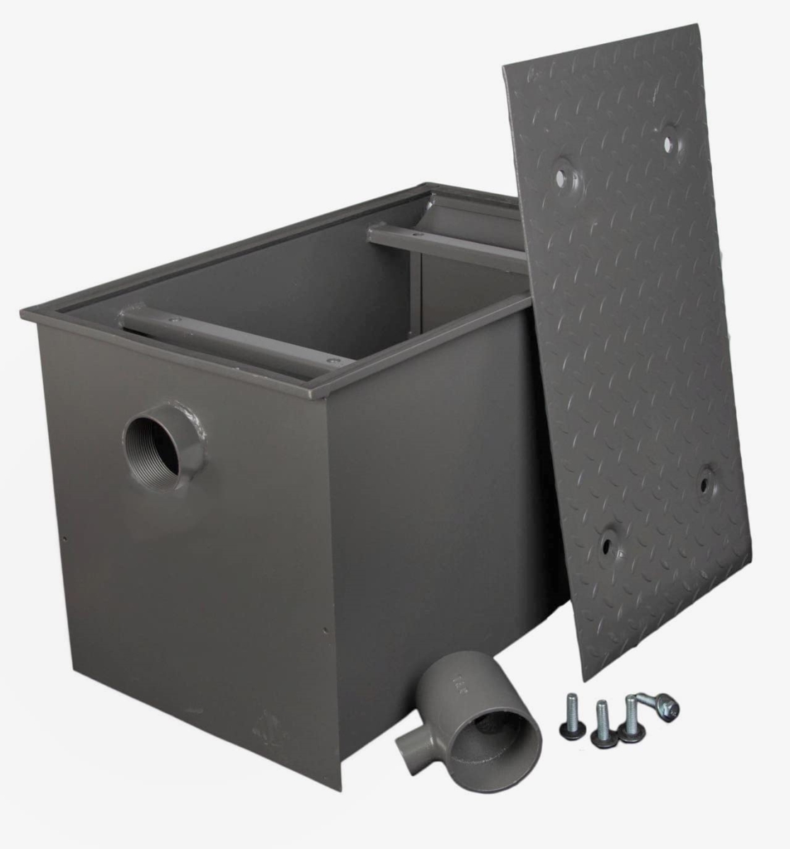 WP-GT-25 25 GPM 50 lbs Grease Trap Interceptor, Gray