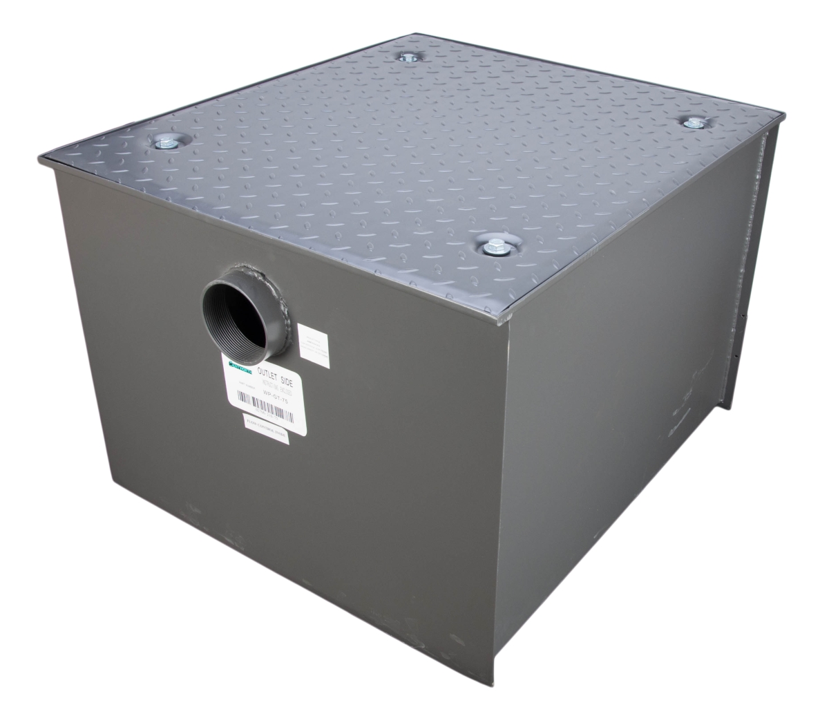 WP-GT-100 200 lbs & 100 GPM Wentworth Grease Trap, Carbon Steel