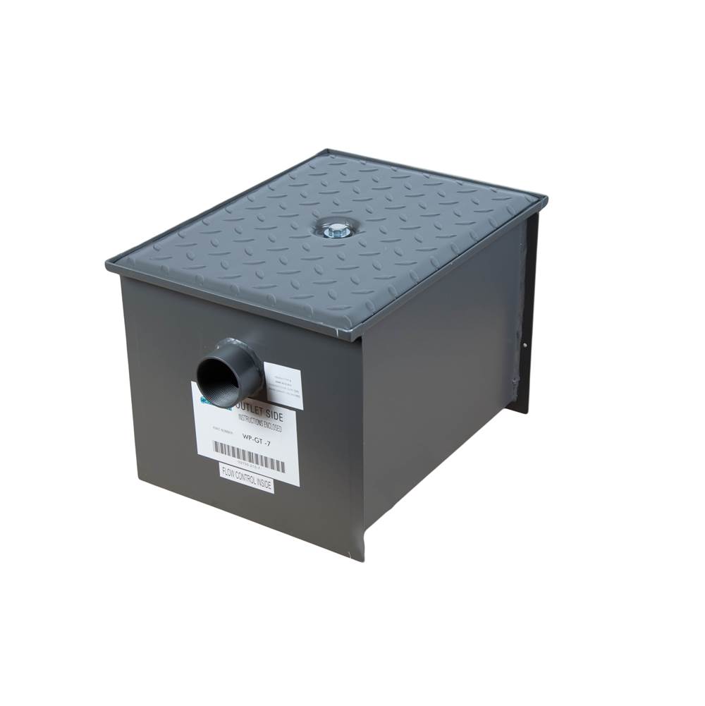 WP-GT-7 14 lbs Wentworth Grease Trap - 7 gpm, Steel & Gray