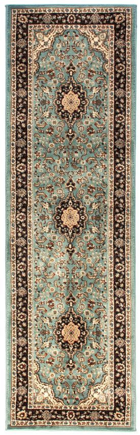 541062 Medallion Kashan Traditional Runner Rug, Light Blue - 2 ft. 3 in. x 7 ft. 3 in -  Well Woven