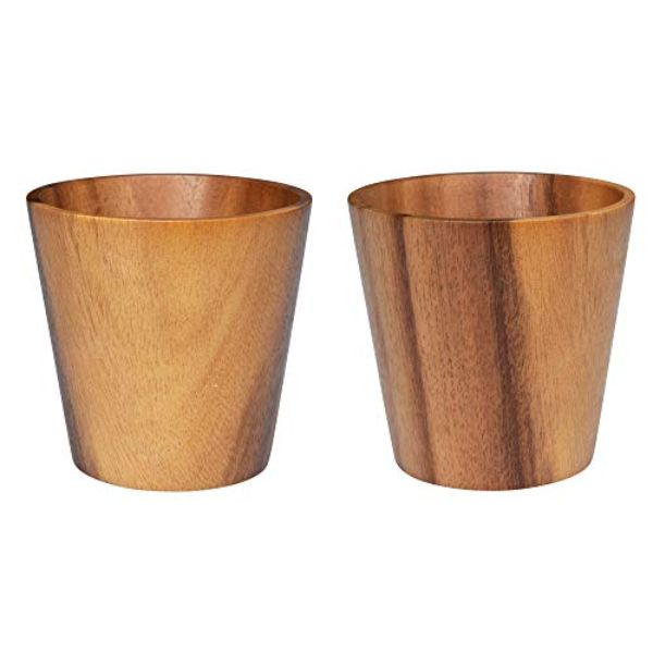 Picture of ZavisGreen ZG-660840 6 Dia. Acacia Glass Wood Cup - 20.3 oz Set ofá 36