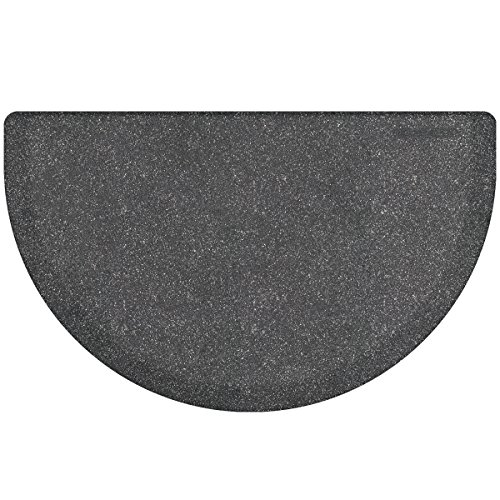 ST3622GS 36 x 22 in. Studio Semi-Circle Polyurethane Mat - Granite Steel