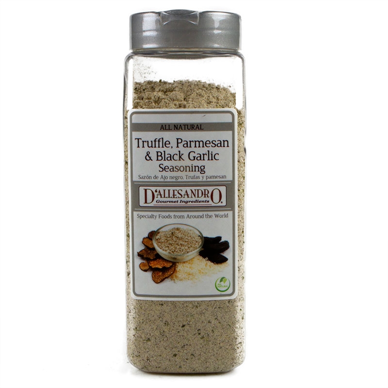 Picture of Woodland Foods 576726 Truffle&#44; Parmesan & Black Garlic Seasoning&#44; 18 Ounce Jar