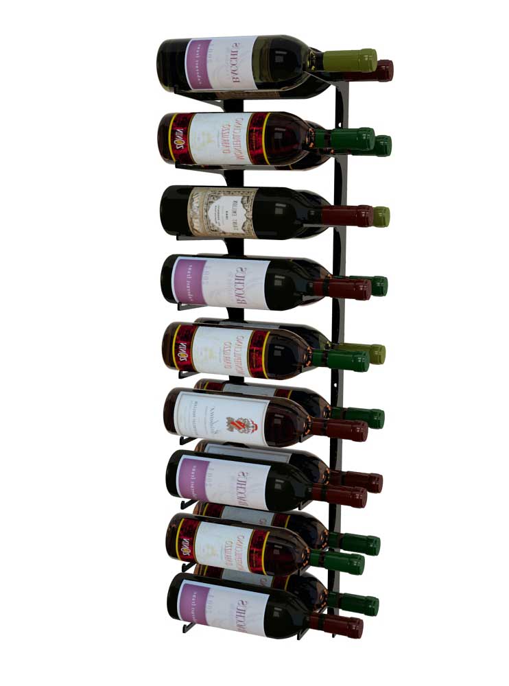 Picture of Revuevino RVU-SB-3FT2DP 3 ft. Wall Mount Revue Wine Racks with Double Deep, Satin Black