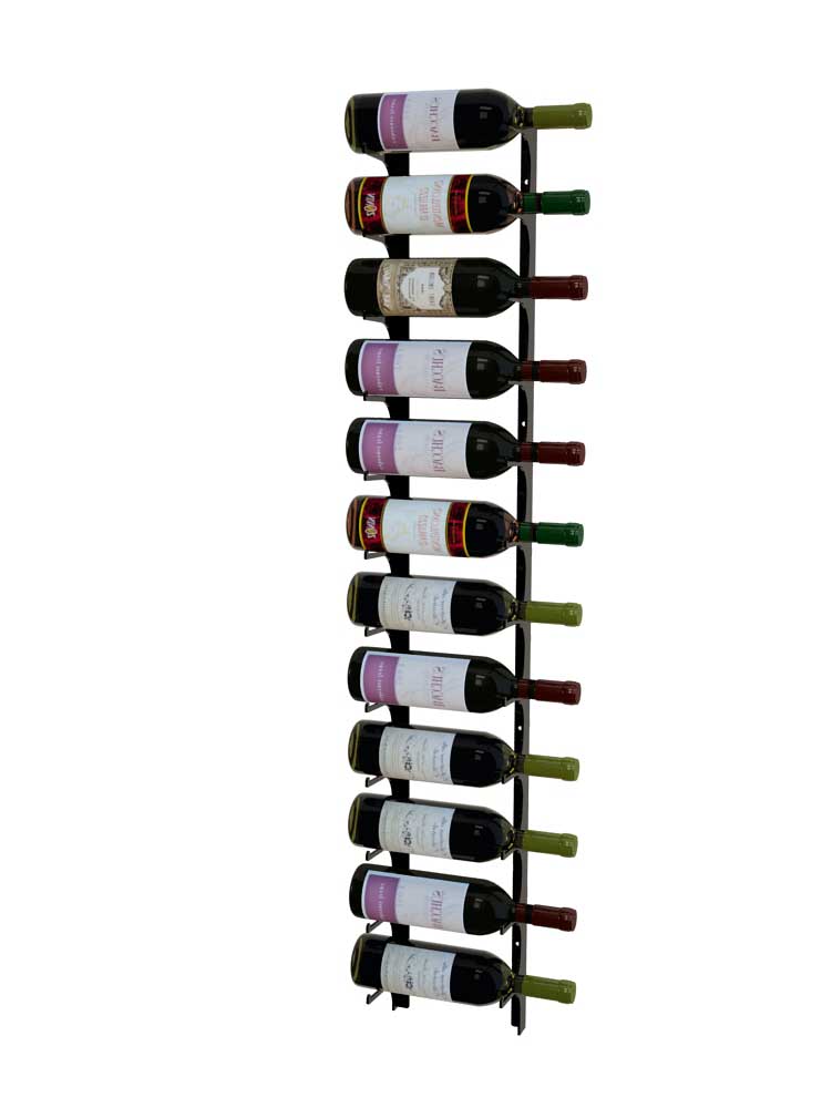 Picture of Revuevino RVU-SB-4FT1DP 4 ft. Wall Mount Revue Wine Racks with Single Deep, Satin Black