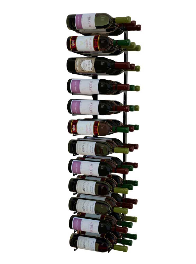 Picture of Revuevino RVU-SB-4FT3DP 4 ft. Wall Mount Revue Wine Racks with Triple Deep, Satin Black