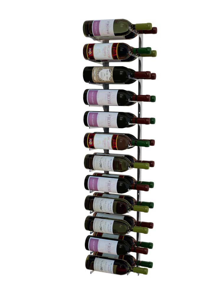 Picture of Revuevino RVU-MS-4FT2DP 4 ft. Wall Mount Revue Wine Racks with Double Deep, Silver