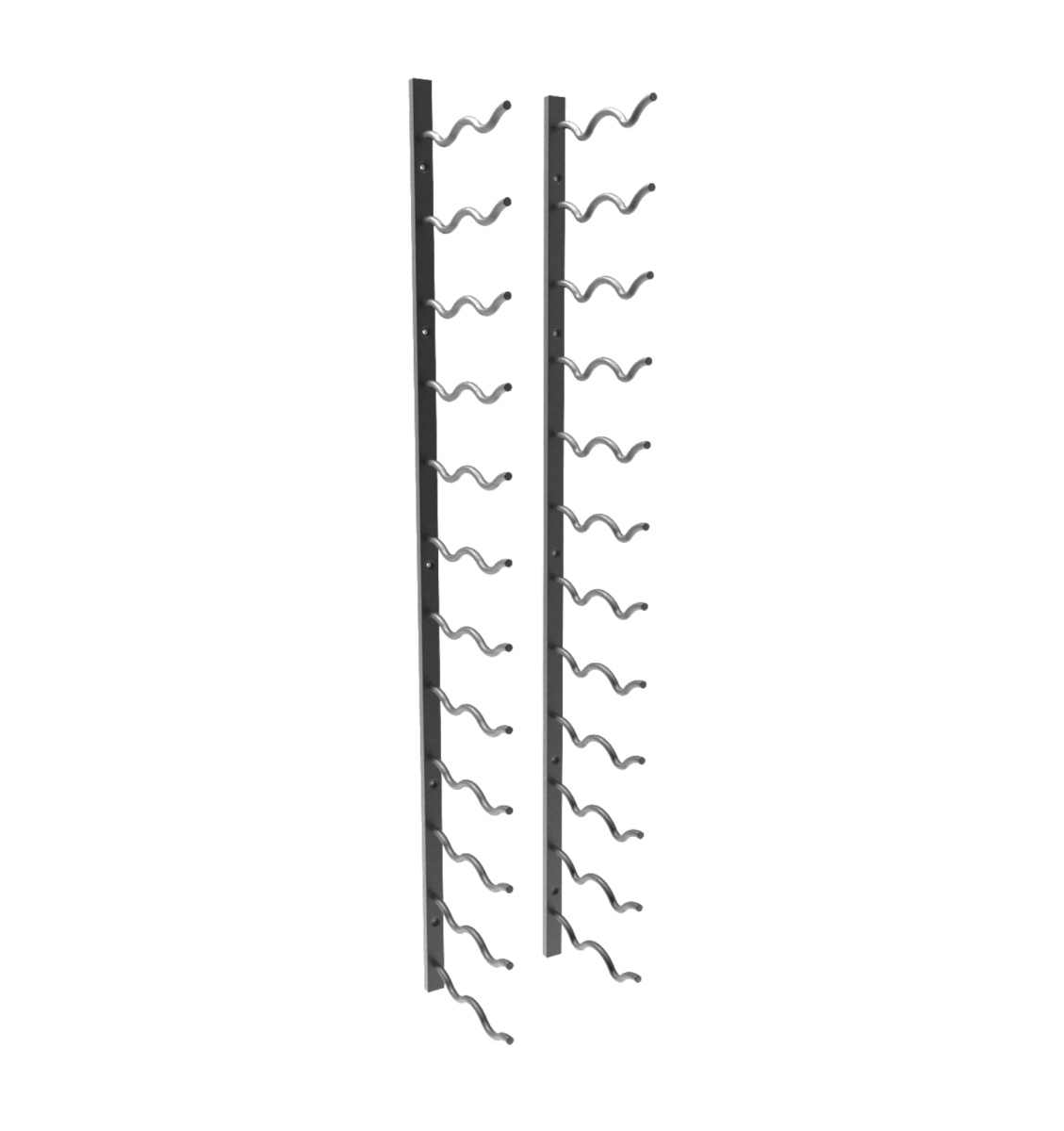 Picture of Wine Rack Concepts WIRE-SB-4FT2DP 4 ft. Wire Wine Rack Series Double Deep Wine Rack - Satin Black