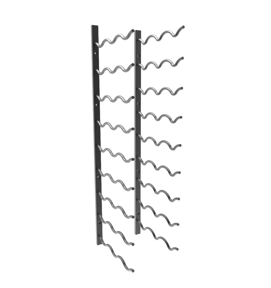 Picture of Wine Rack Concepts WIRE-SB-3FT3DP 3 ft. Wire Wine Rack Series Triple Deep Wine Rack - Satin Black