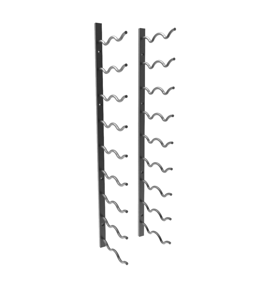 Picture of Wine Rack Concepts WIRE-SB-3FT2DP 3 ft. Wire Wine Rack Series Double Deep Wine Rack - Satin Black