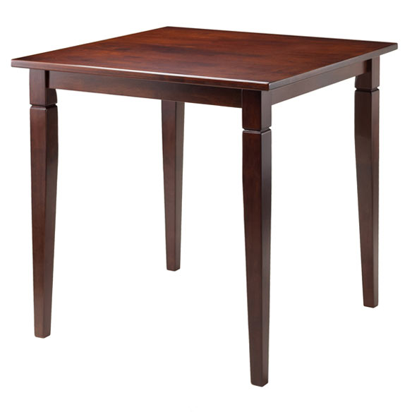 Kingsgate Dining Table Routed with Tapered Leg - Walnut - 29.13 x 29.53 x 29.53 in.