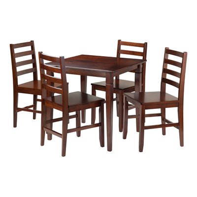 94537 Kingsgate Dining Table with 4 Hamilton Ladder Back Chairs - 5 Piece