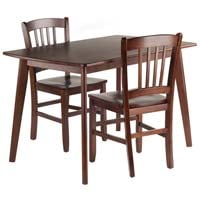 Picture of Winsome Wood 94358 Shaye Dining Table Set with Slat Back Chairs - 3 Piece