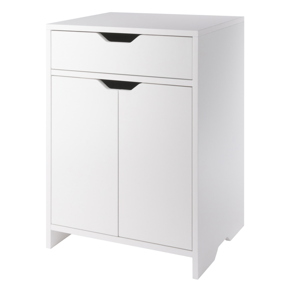 26.6 in. Nova 1-Drawer Storage Cabinet with 2 Shelf, White
