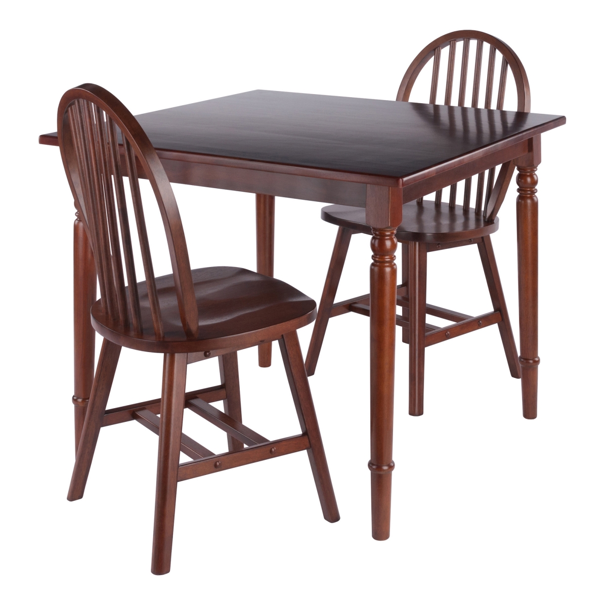 Picture of Winsome Wood  94867 Mornay 3-Pc Dining Table with Windsor Chairs, Walnut