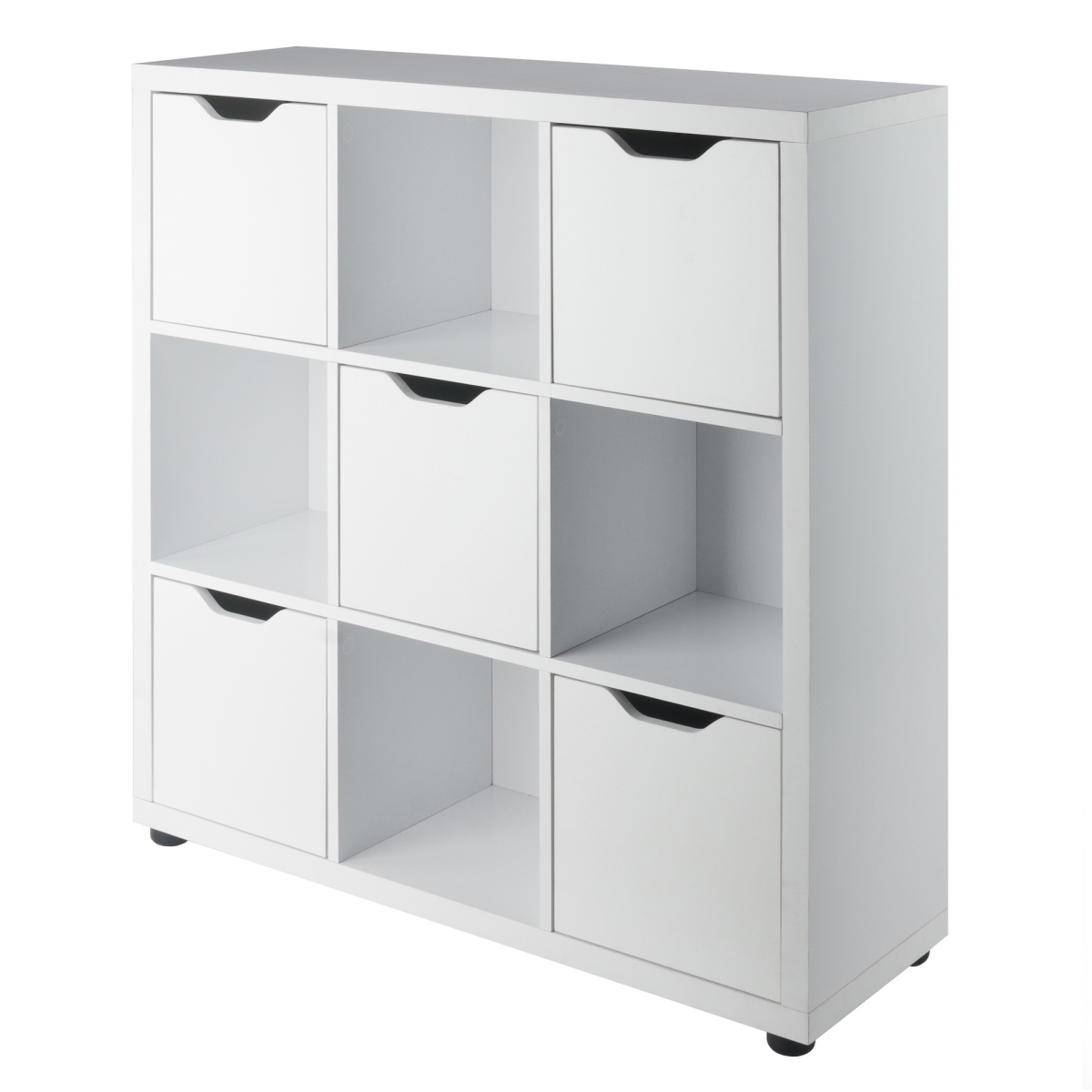 10538 Julian 3x3 Storage Cabinet with 9 Compartments, White