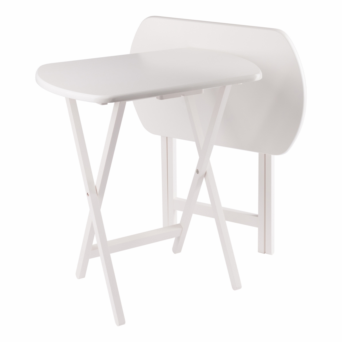 12294 Corbett 2-Pc Oversized Snack Tables White Finish