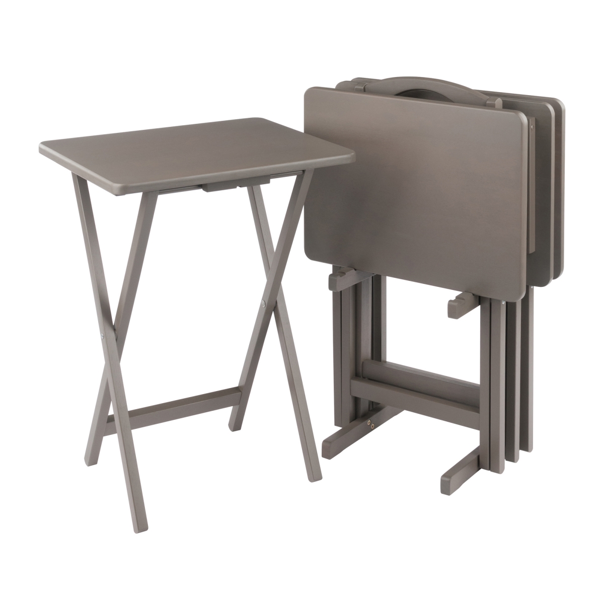 16530 Alex 5-Pc Snack Table Set Oyster Gray Finish