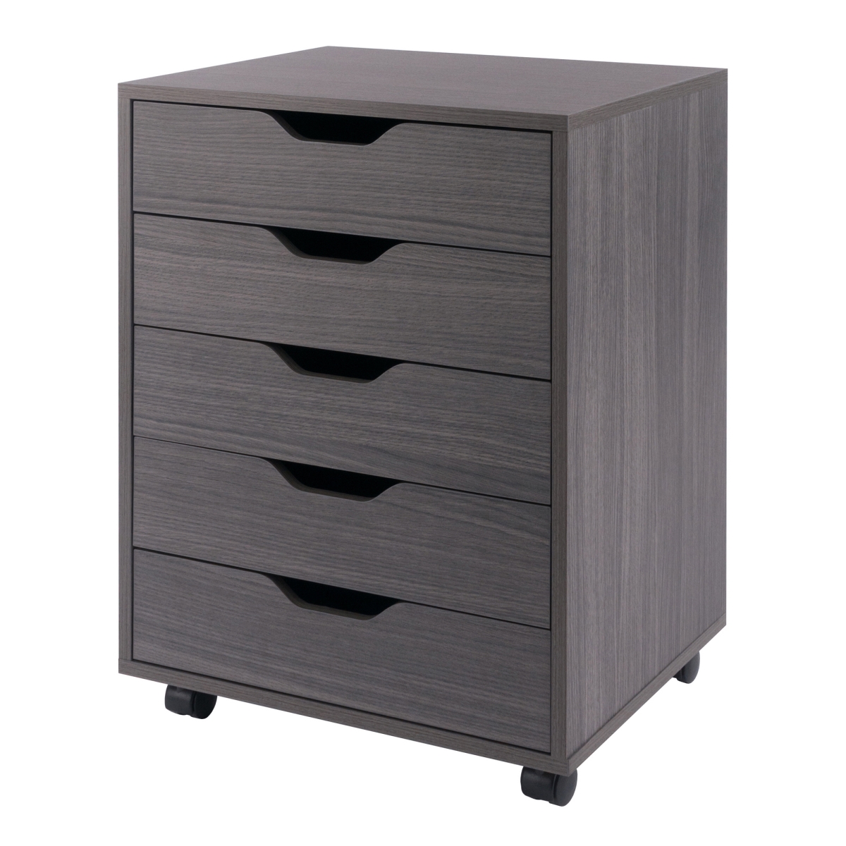 16519 Halifax 5-Drawer Mobile Cabinet Charcoal Finish