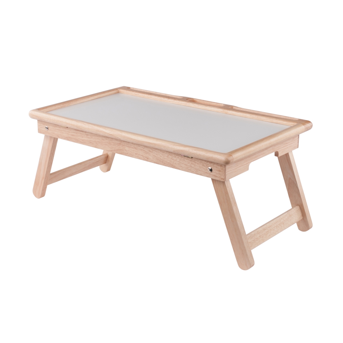 82125 Arlo Breakfast Tray with Flip Top Natural and White Finish