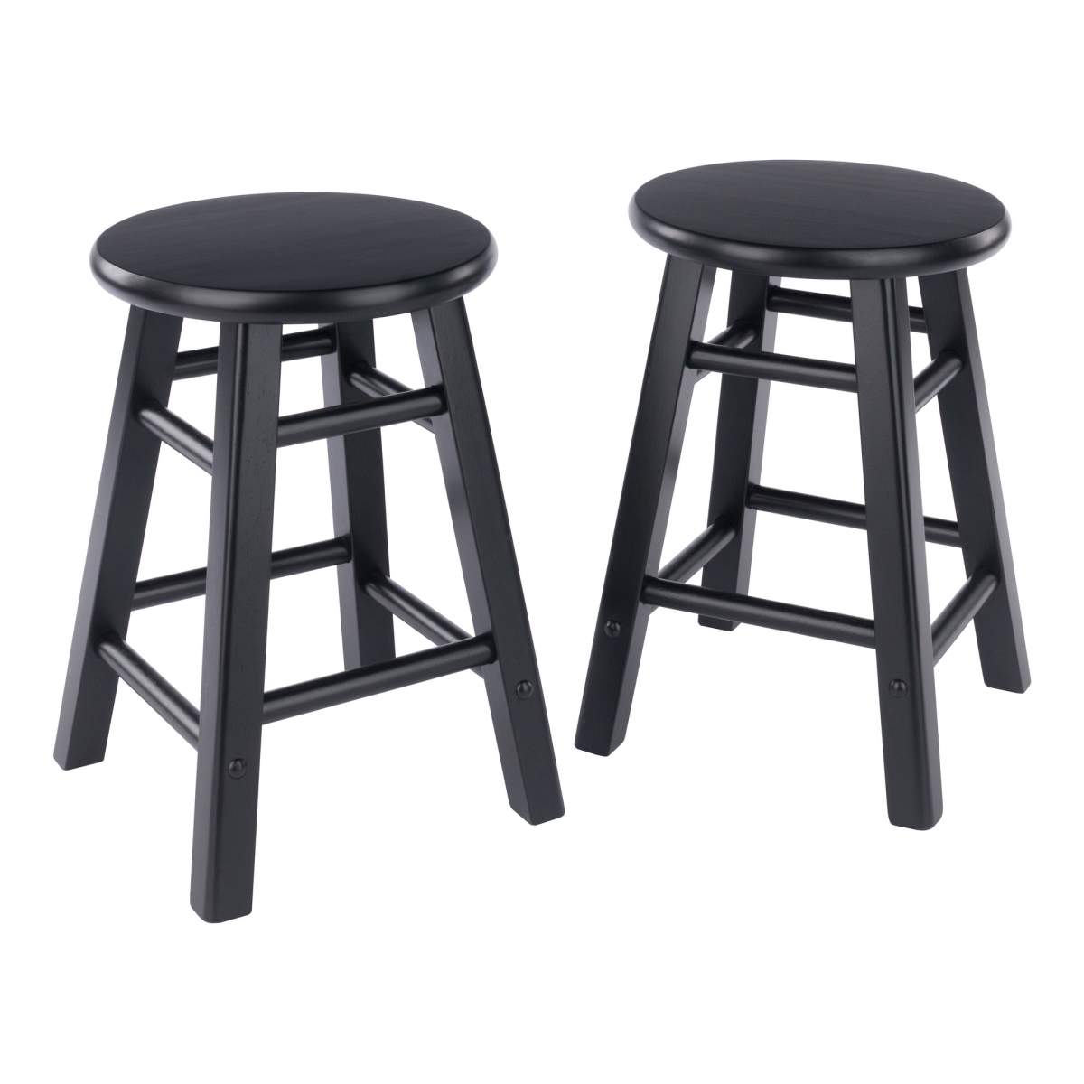 20219  Element 2-Pc Dining Stool Set Black Finish