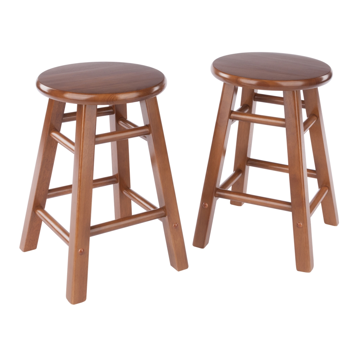 33218  Element 2-Pc Dining Stool Set Teak Finish