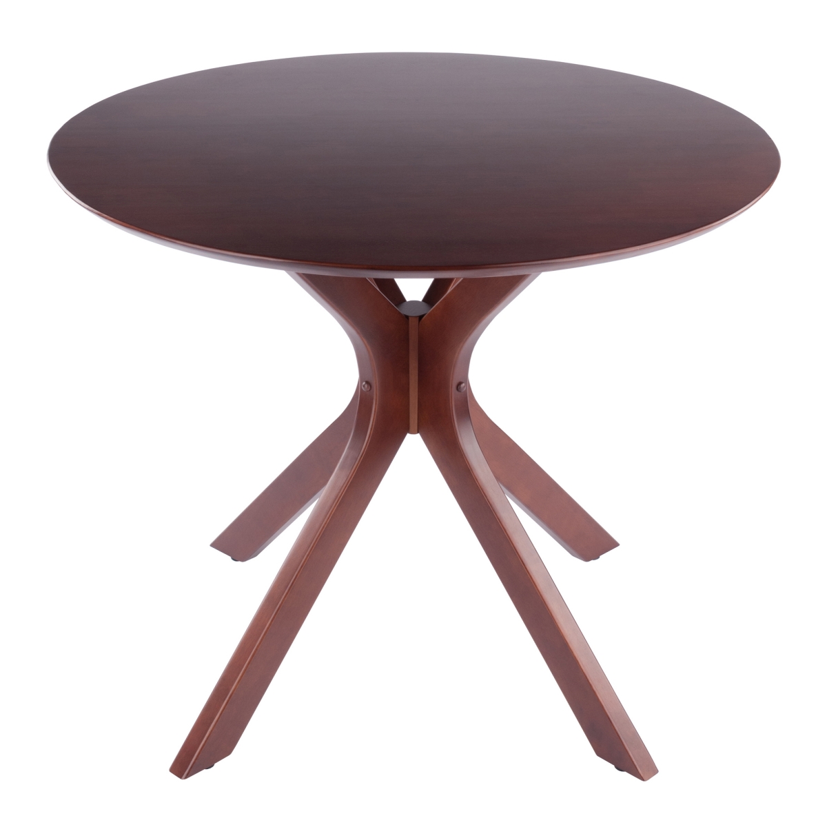 94116 Lexa Dining Table with Splayed Legs, Walnut Finish