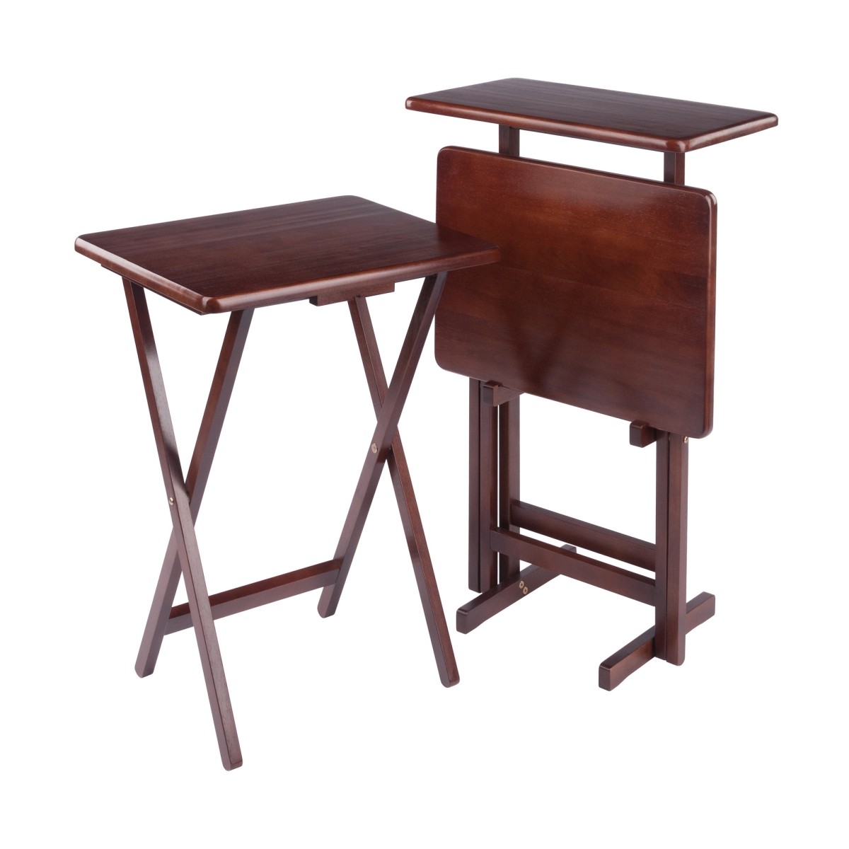 94815 Riley 3-Pc Set Snack Table, Walnut Finish