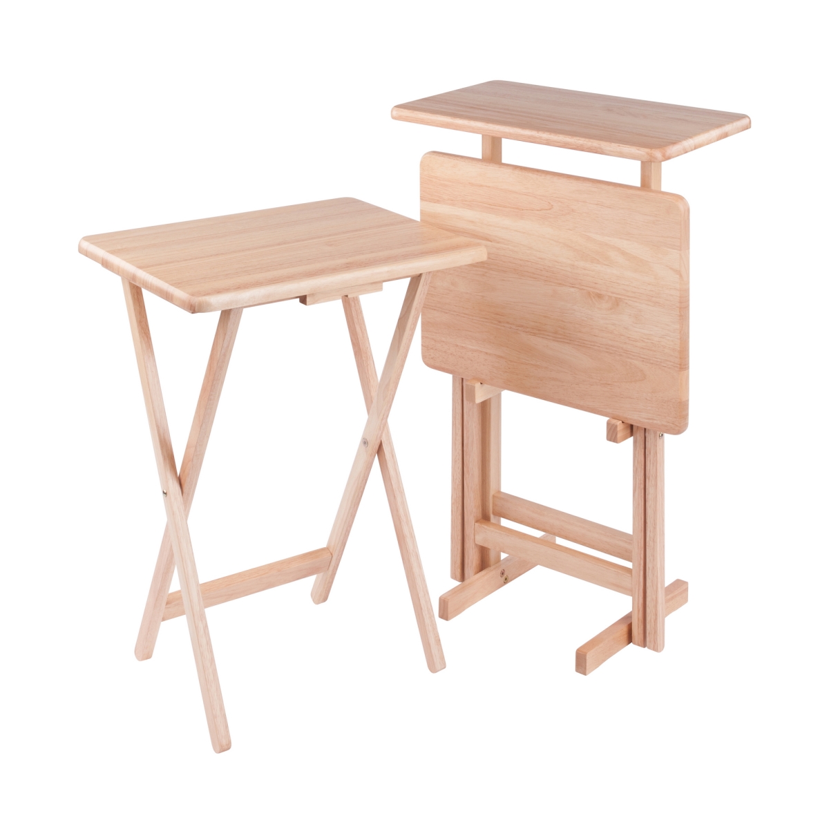 42323 Riley 3-Pc Set Snack Table, Natural Finish