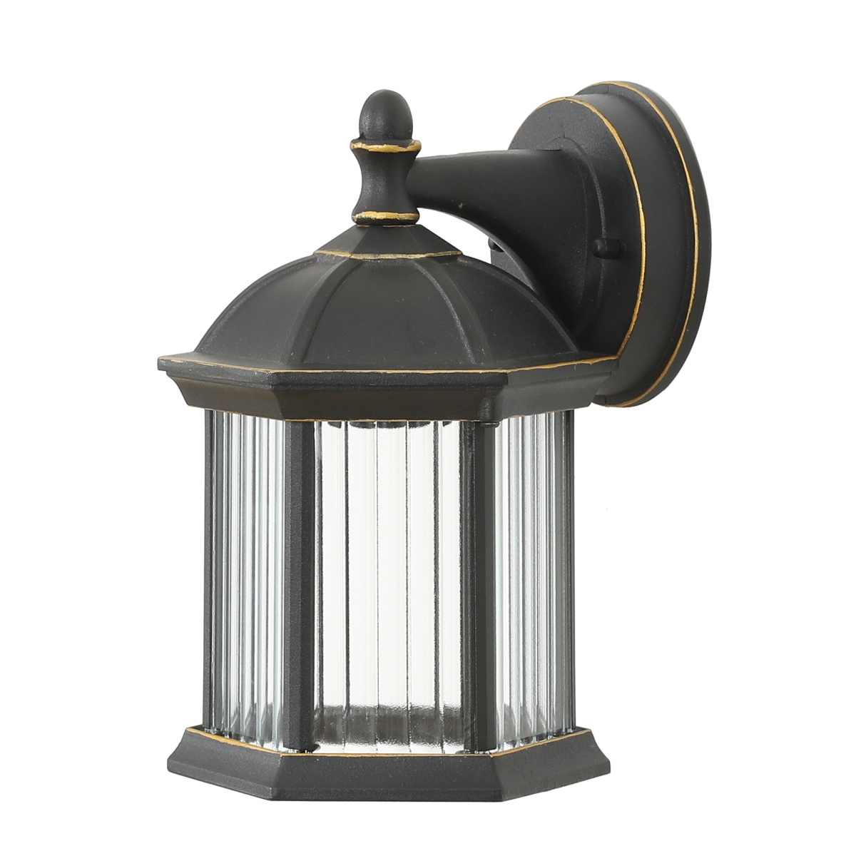 Picture of Luxen Home Black/Gold Metal Outdoor Wall Sconce Light