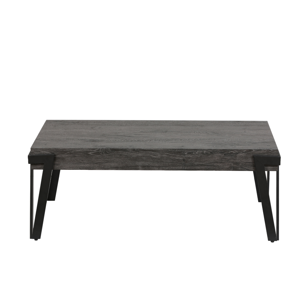 WHIF1533 17 x 43.38 x 24.5 in. Engineered Wood & Metal Coffee Table, Gray Oak -  Luxen Home