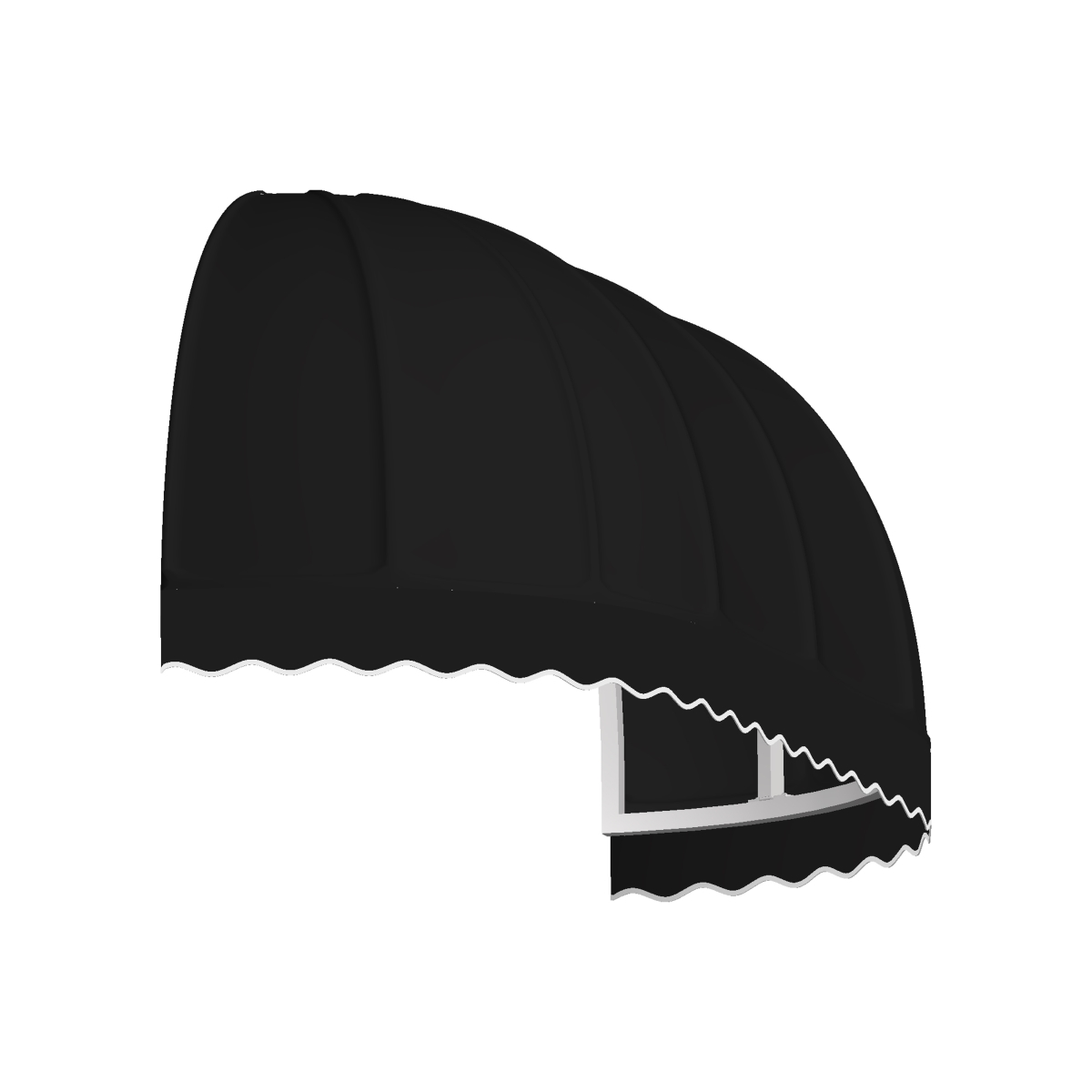 5.38 ft. Chicago Window & Entry Awning, Black - 31 x 24 in.