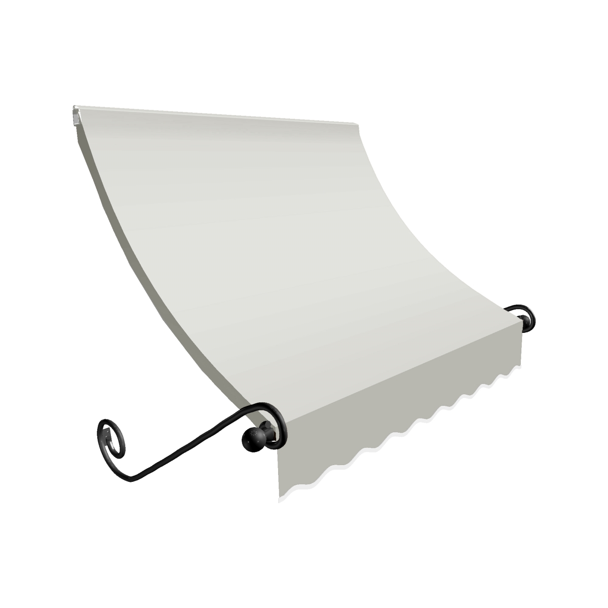 6.38 ft. Charleston Window & Entry Awning, Off White - 44 x 36 in.