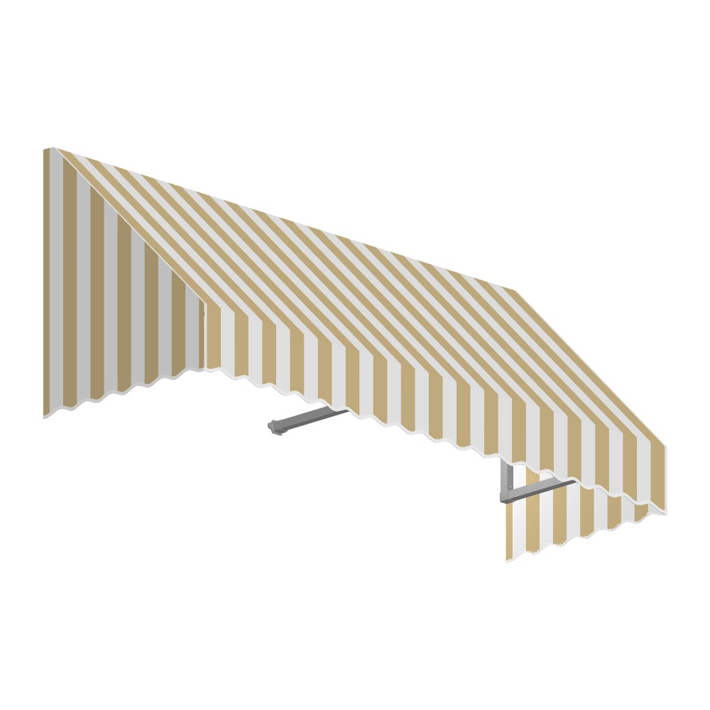 6.38 ft. San Francisco Window & Entry Awning, Linen & White - 16 x 30 in.