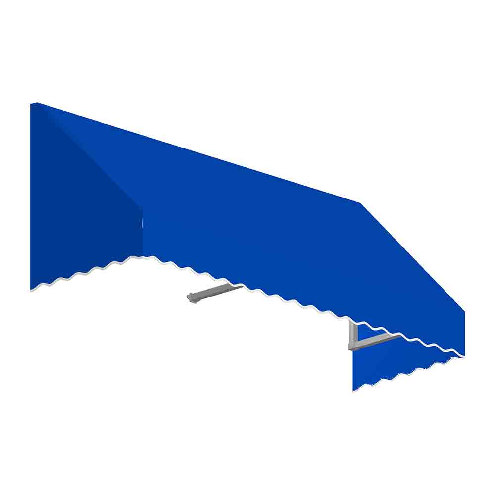 6.38 ft. San Francisco Window & Entry Awning, Bright Blue - 18 x 36 in.