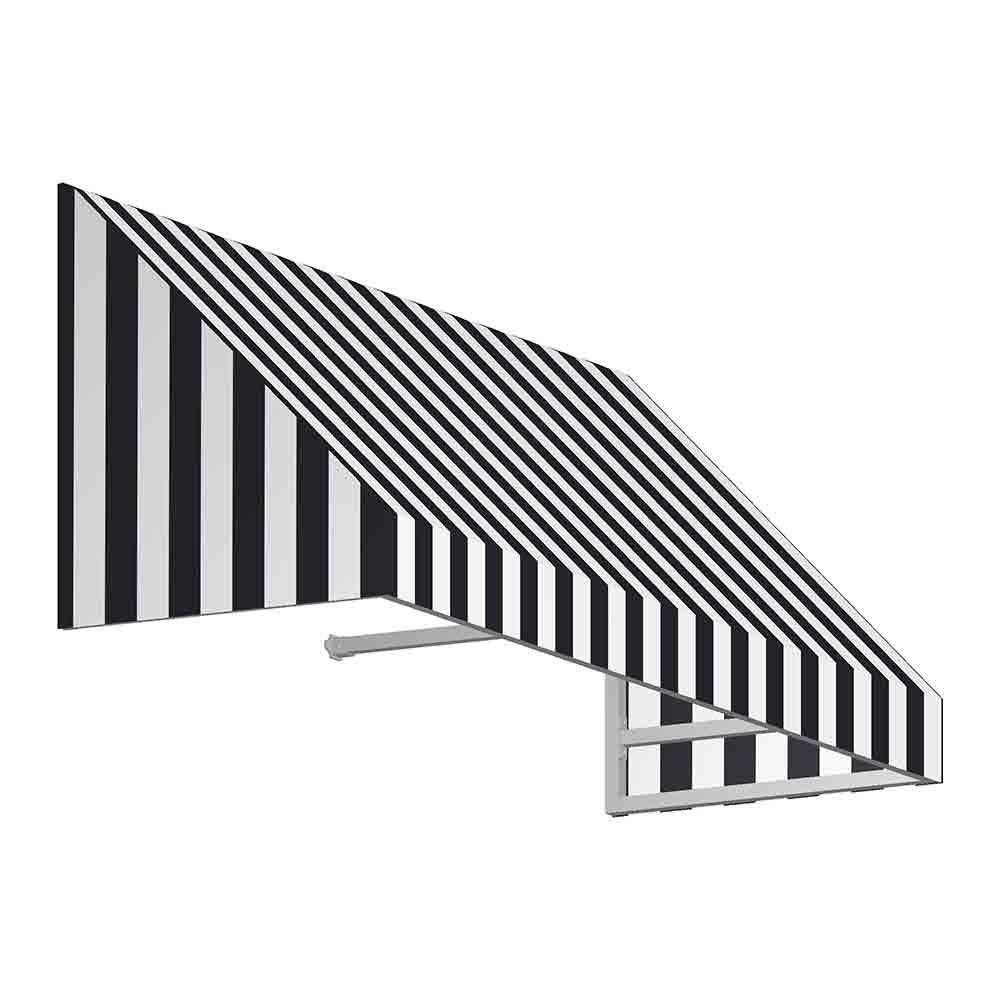 EN1030-US-6KW 6.38 ft. New Yorker Window & Entry Awning, Black & White - 16 x 30 in -  Awntech