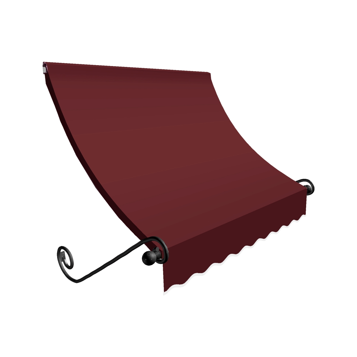8.38 ft. Charleston Window & Entry Awning, Burgundy - 31 x 24 in.