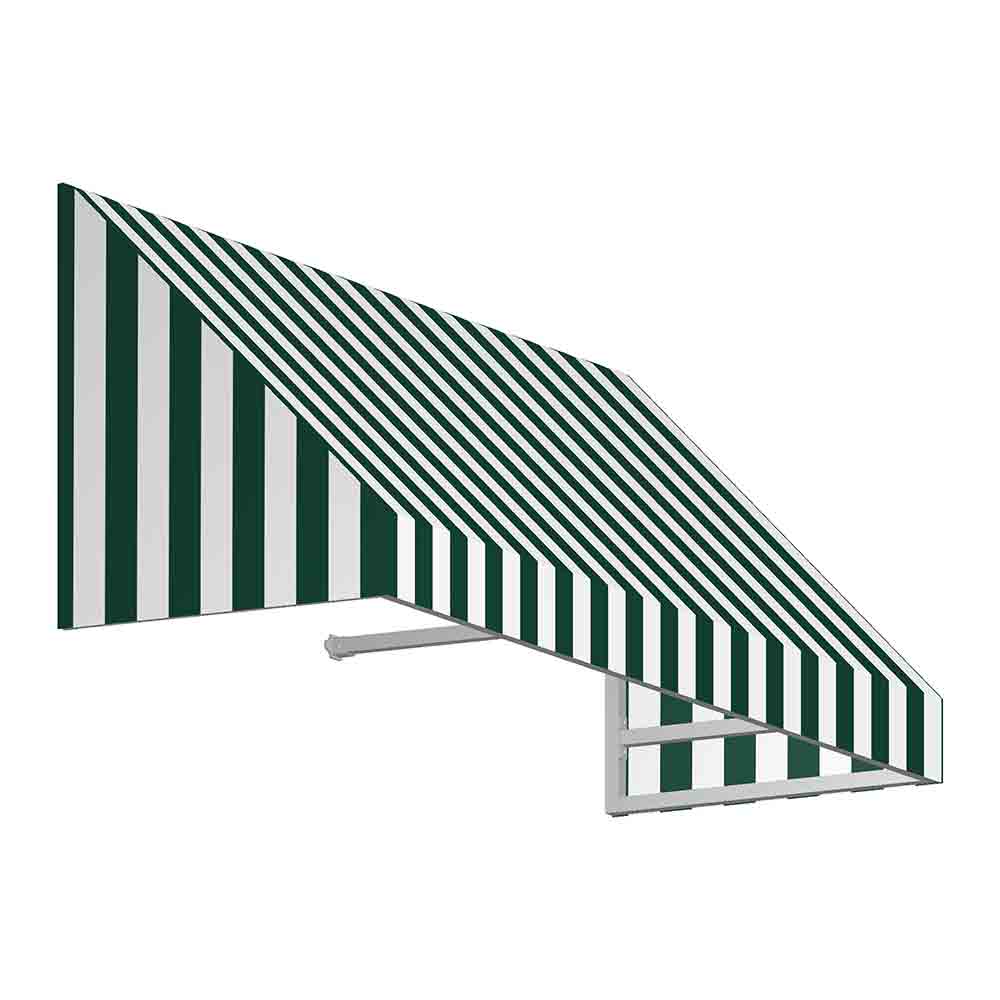 8.38 ft. New Yorker Window & Entry Awning, Forest Green & White - 44 x 36 in.