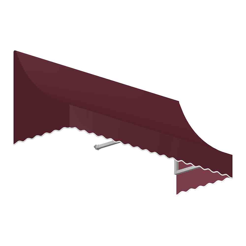 6.38 ft. Nantucket Window & Entry Awning, Burgundy - 44 x 36 in.