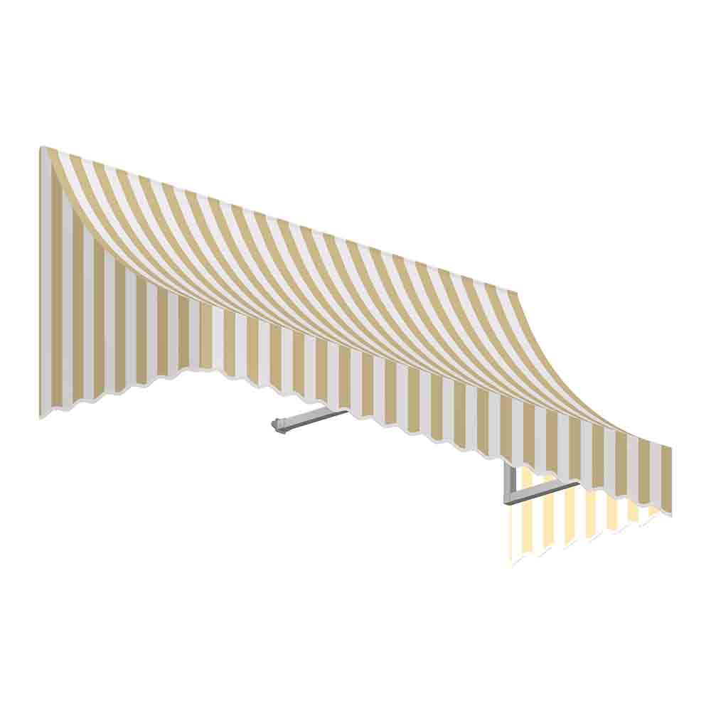 8.38 ft. Nantucket Window & Entry Awning, Linen & White - 31 x 24 in.