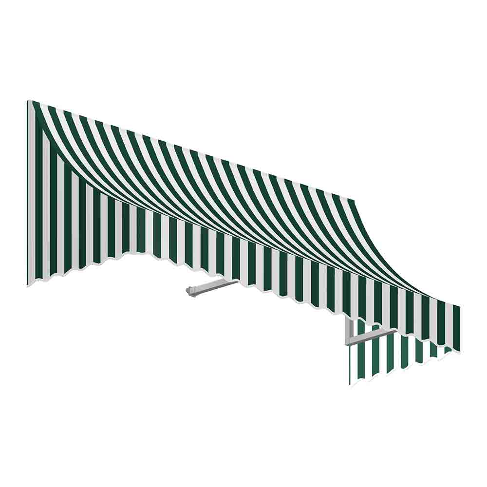 8.38 ft. Nantucket Window & Entry Awning, Forest Green & White - 44 x 36 in.