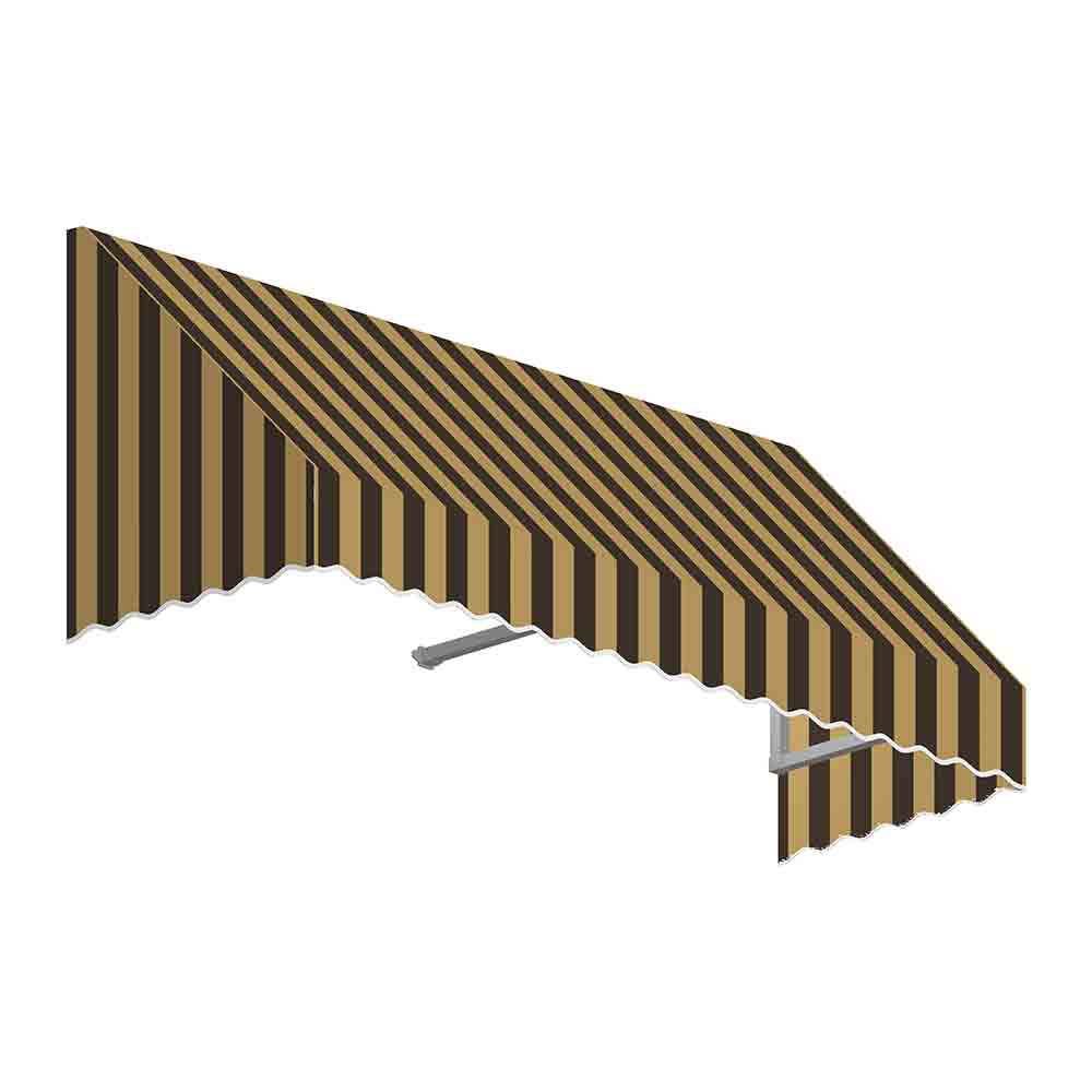 6.38 ft. San Francisco Window & Entry Awning, Brown & Tan - 31 x 24 in.