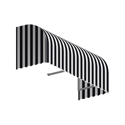 8.38 ft. Savannah Window & Entry Awning, Black & White - 31 x 24 in.