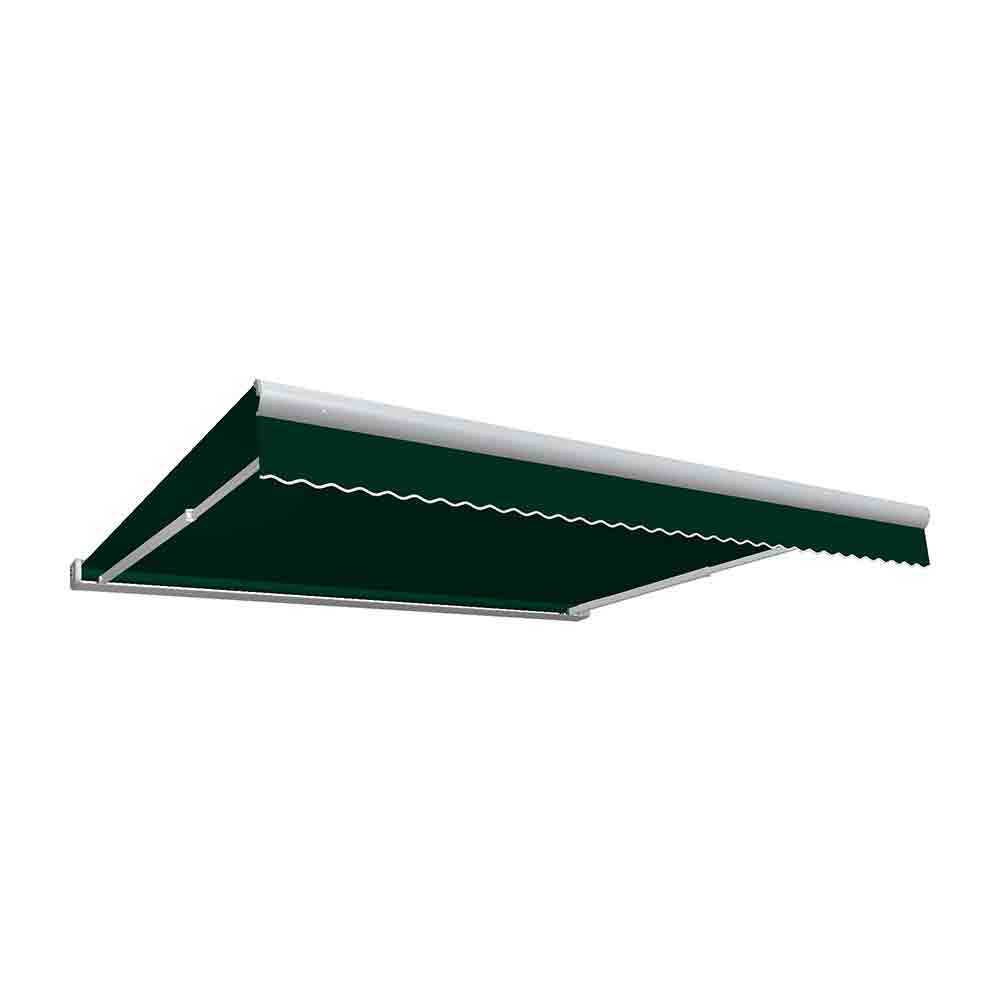 10 ft. Key West Full Cassette Manual Retractable Awning, Forest Green - 96 in.