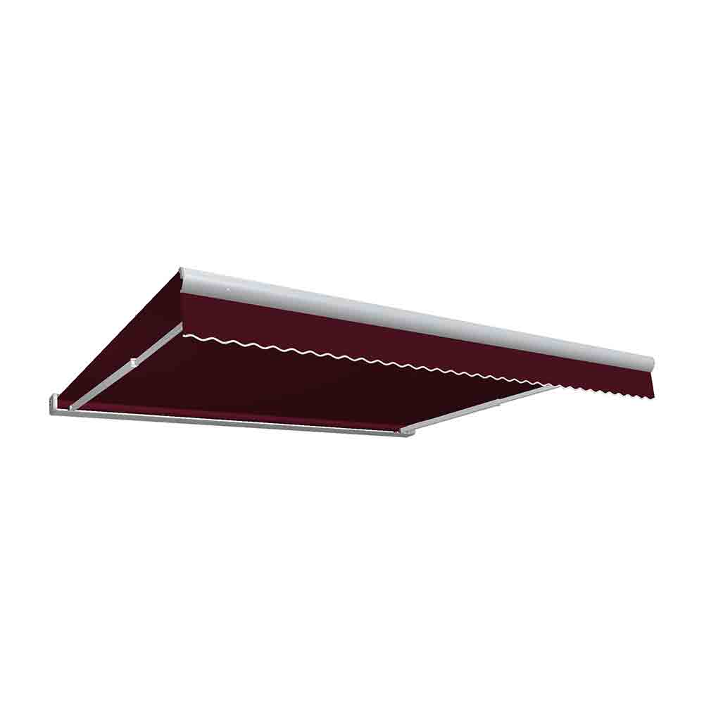 14 ft. Key West Full Cassette Manual Retractable Awning, Burgundy - 120 in.