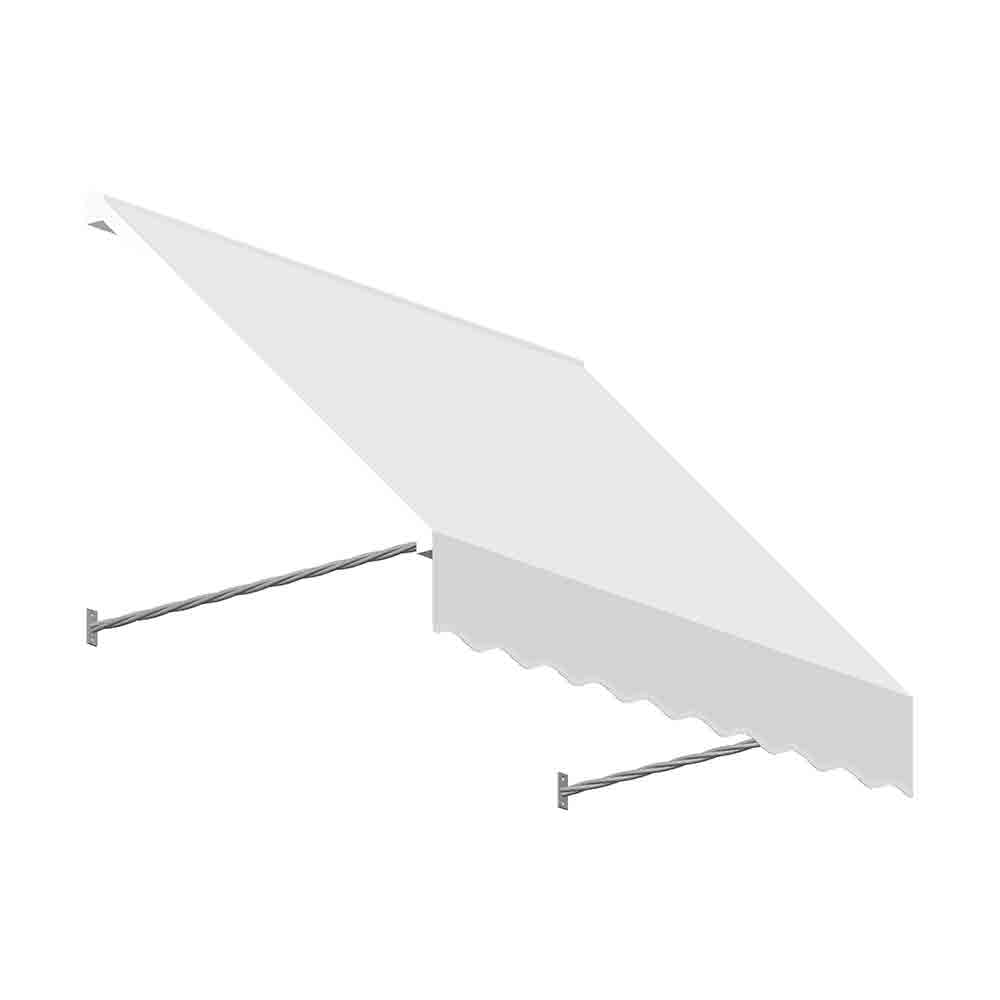 3.38 ft. Santa Fe Twisted Rope Arm Window & Entry Awning, Off White - 44 x 36 in.